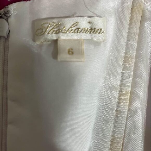 Size 6 Shoshanna Womens Sleeveless pink & White Dress EUC with pockets C3469 - Picture 6 of 6